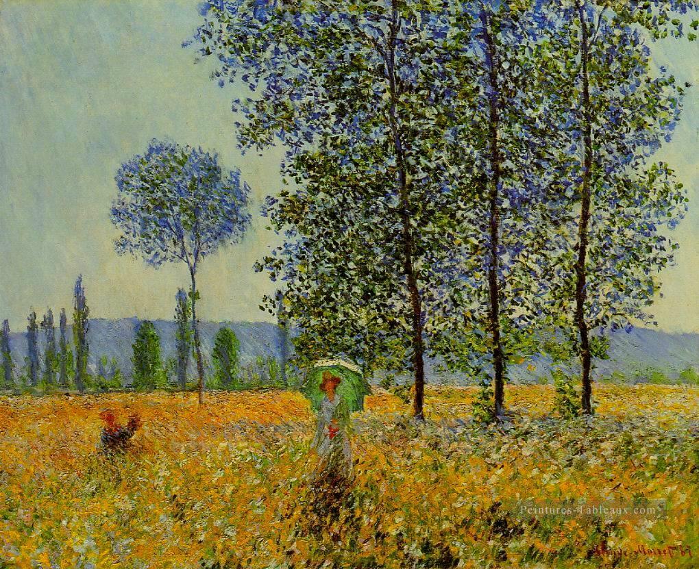 Effet de soleil sous les Peupliers Claude Monet Peintures à l'huile